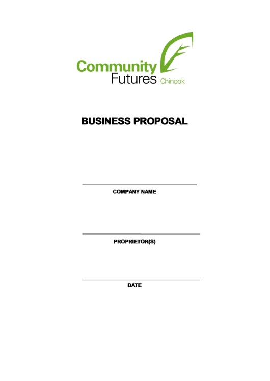 Business Proposal Template Printable pdf