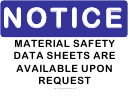 Notice Safety Data Sheets Available Sign