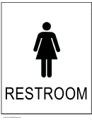 Restroom Women Sign