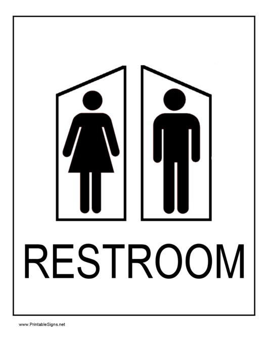 Restroom Both Sign Printable pdf