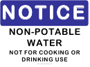 Notice Non Potable Water No Drinking Sign