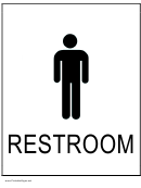 Restroom Men Sign
