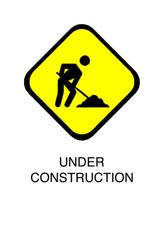 Under Construction Sign Printable pdf