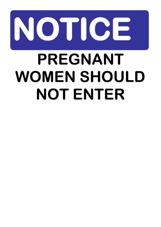 Notice Pregnant Women Printable pdf