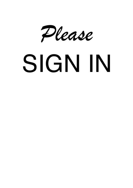 Please Sign In Printable pdf