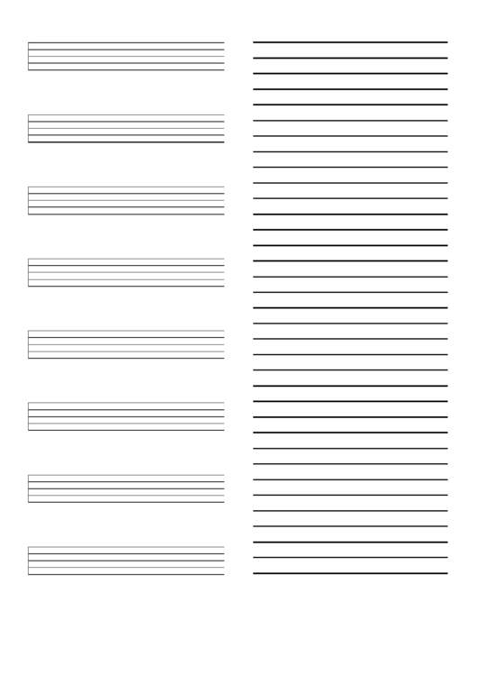 Music Paper - Annotations On Right Printable pdf