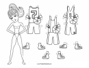 Basketball Girl Paper Doll Coloring Pages