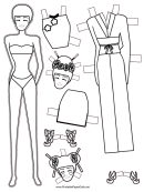Skirt Nd Top Paper Doll Coloring Pages