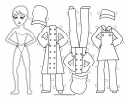 Maid Paper Doll Coloring Pages
