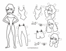 Beach Party 2 Paper Doll Coloring Pages