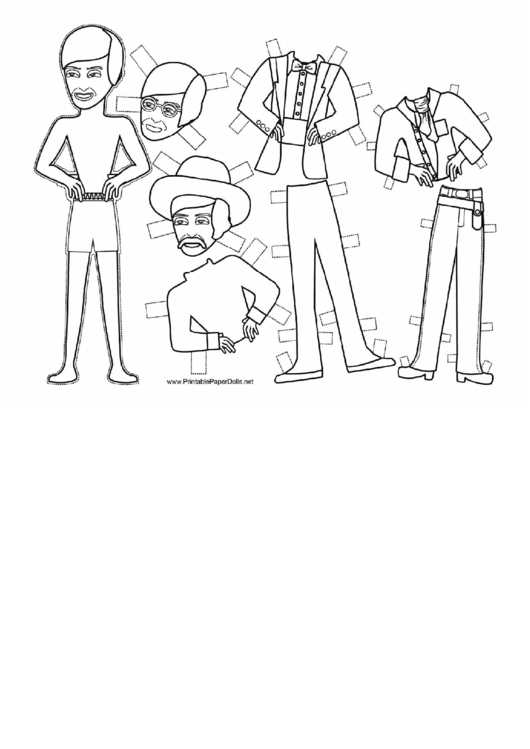 Wild West Paper Doll Coloring Pages Printable pdf