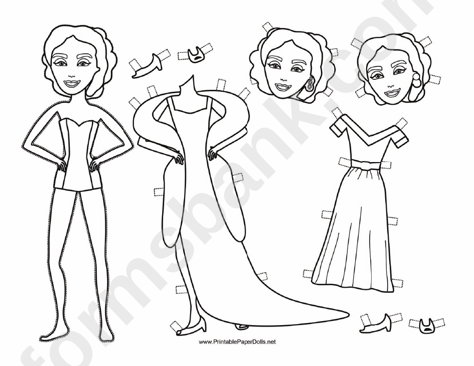 Grace Paper Doll Coloring Pages