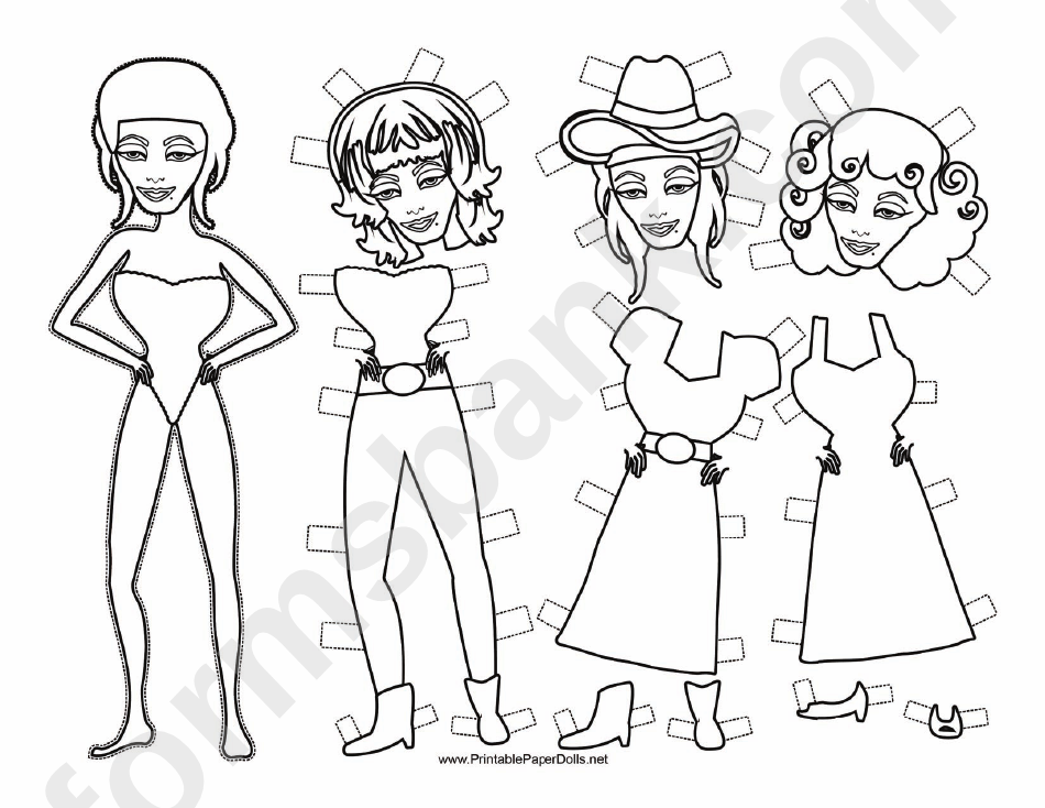 Monroe 2 Paper Doll Coloring Pages