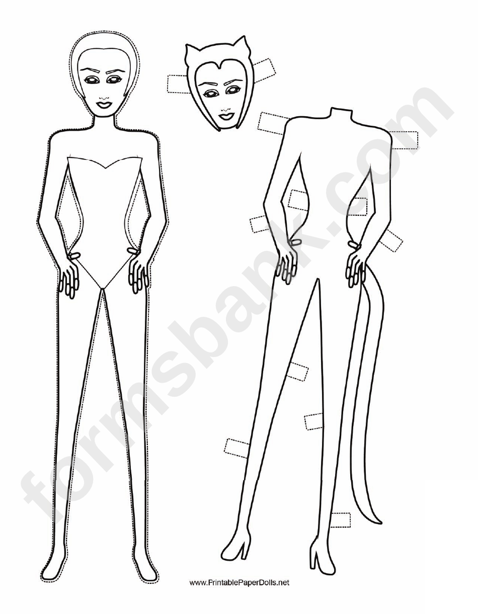 Succubus Paper Doll Coloring Pages