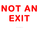 Not An Exit Sign Template