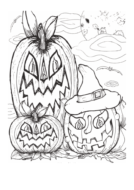Halloween Pumpkins Paper Doll Coloring Pages Printable pdf