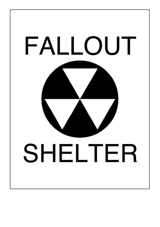 Fallout Shelter Sign Template Printable pdf