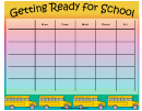 Getting Ready For School Chart - Weekly