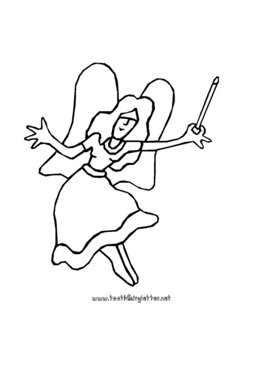 Fillable Fairy With Open Arms Coloring Page Printable pdf