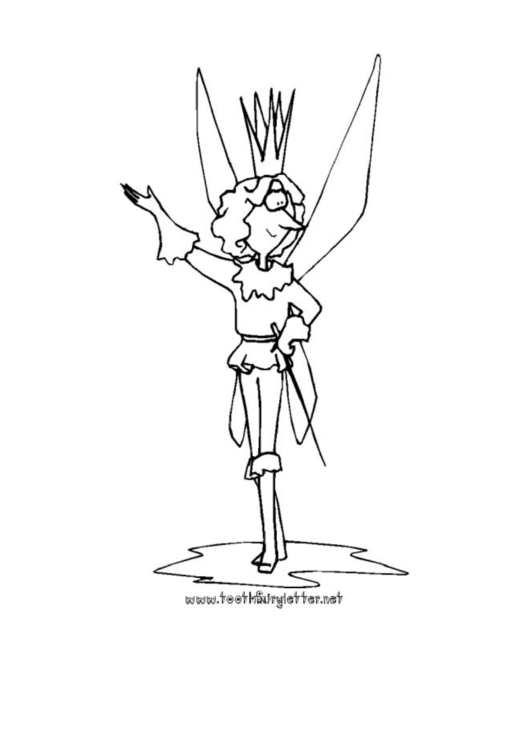 Fillable Fairy Princess Coloring Page Printable pdf