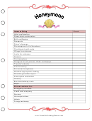 Wedding Planner Honeymoon Checklist