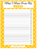 House Checklist