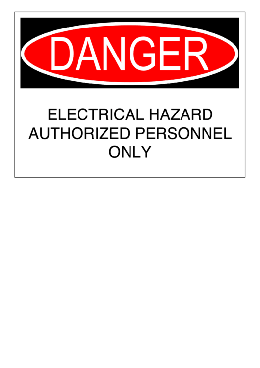 Danger Sign Template Printable pdf