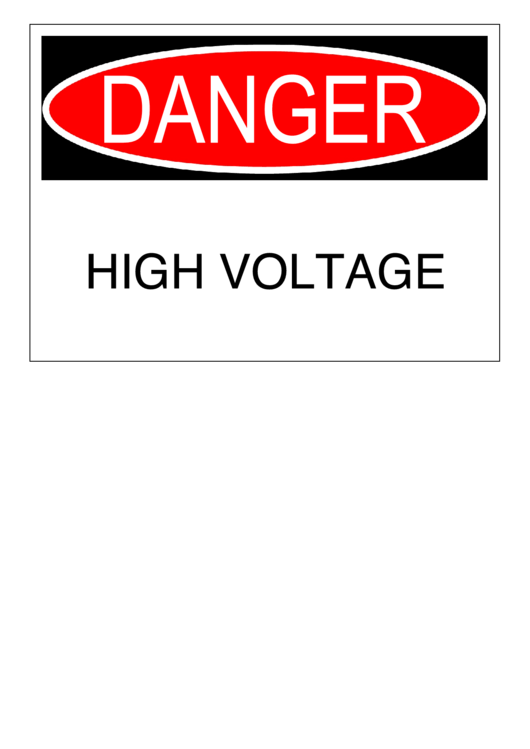 Danger Sign Template Printable pdf