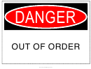 Danger Sign Template