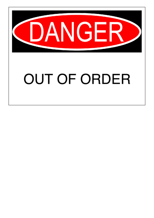 Danger Sign Template Printable pdf