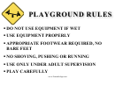 Playground Rules Sign Template