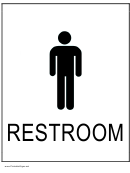 Mens Restroom Sign Template