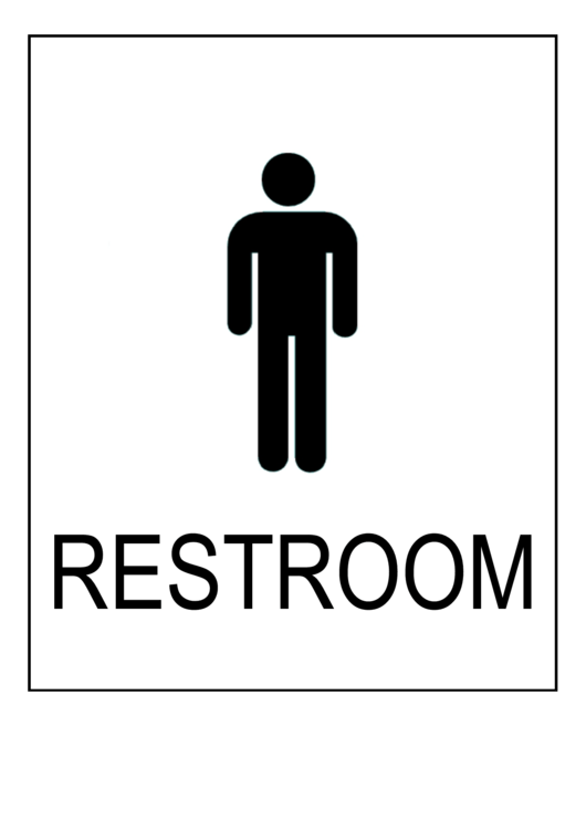 Mens Restroom Sign Template Printable pdf