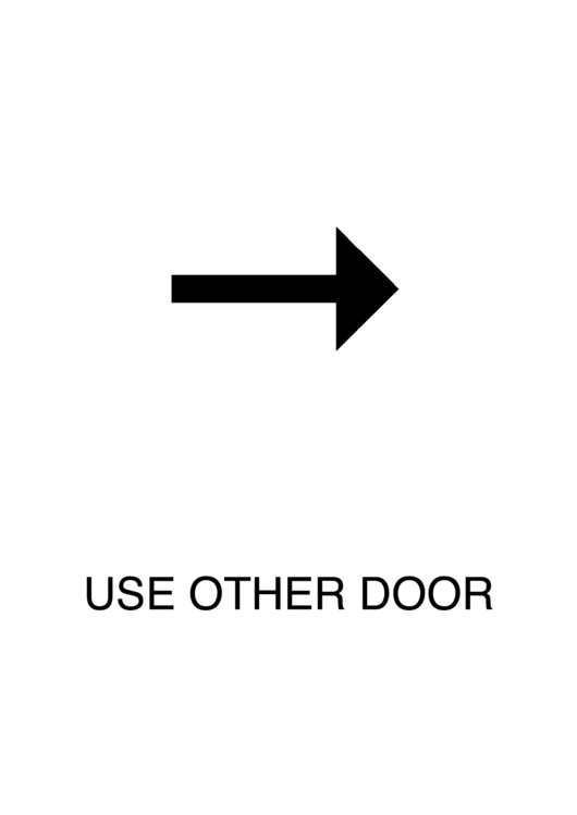 Use Other Door Right Sign Printable pdf