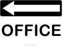 Office Left Sign Template