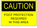 Caution Foot Protection