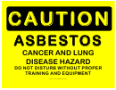 Caution Asbestos