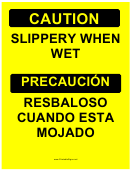 Caution Slippery Bilingual