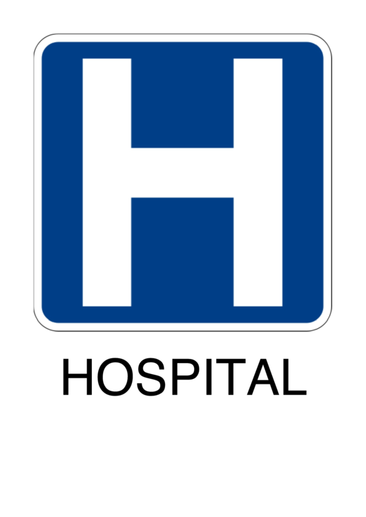 Hospital Sign Printable pdf