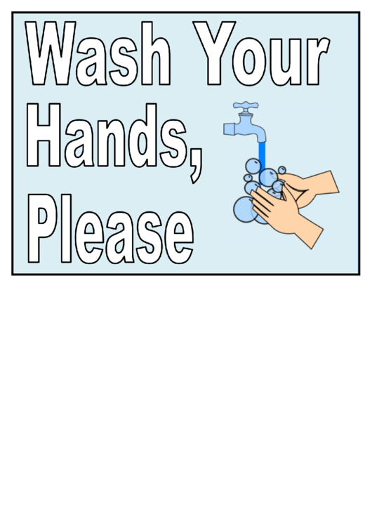 Wash Your Hands Sign Printable pdf