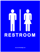 Access Rest Room Men Women Sign
