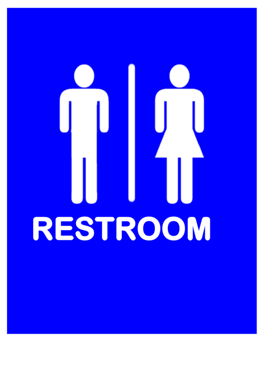 Access Rest Room Men Women Sign Printable pdf