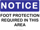 Notice Foot Protection Sign