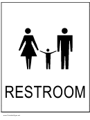 Restroom Family Sign