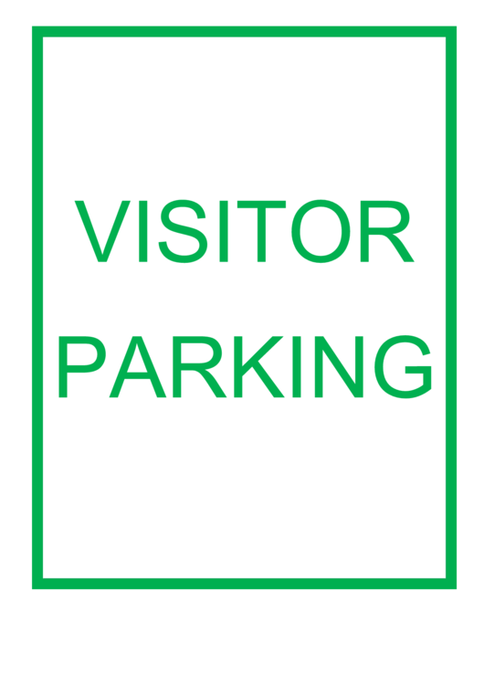 Visitor Parking Green Sign Printable pdf