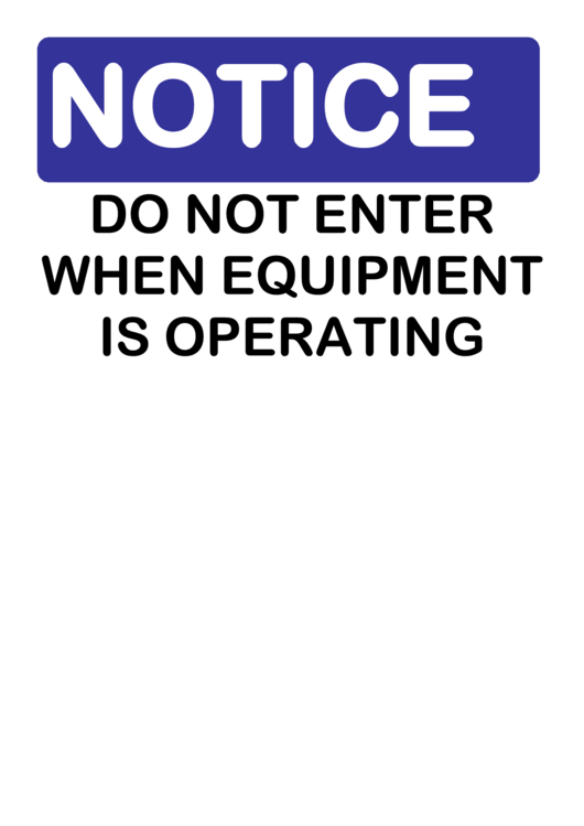 Notice Do Not Enter Sign Printable pdf