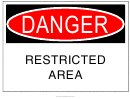 Danger Sign Template