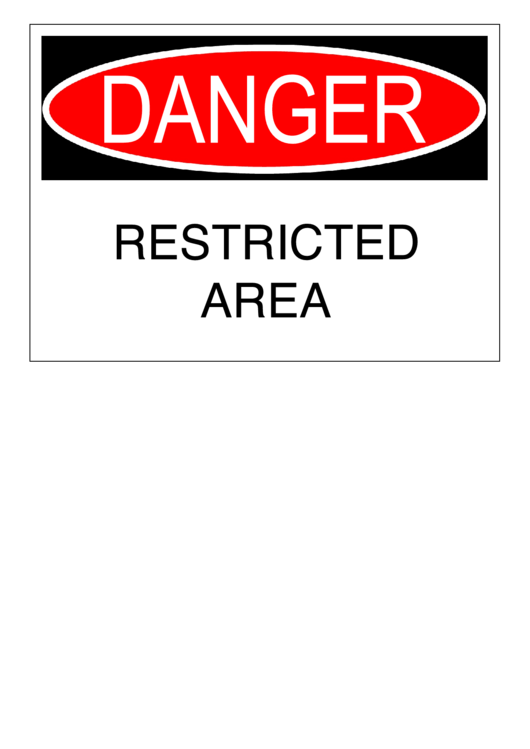 Danger Sign Template Printable pdf