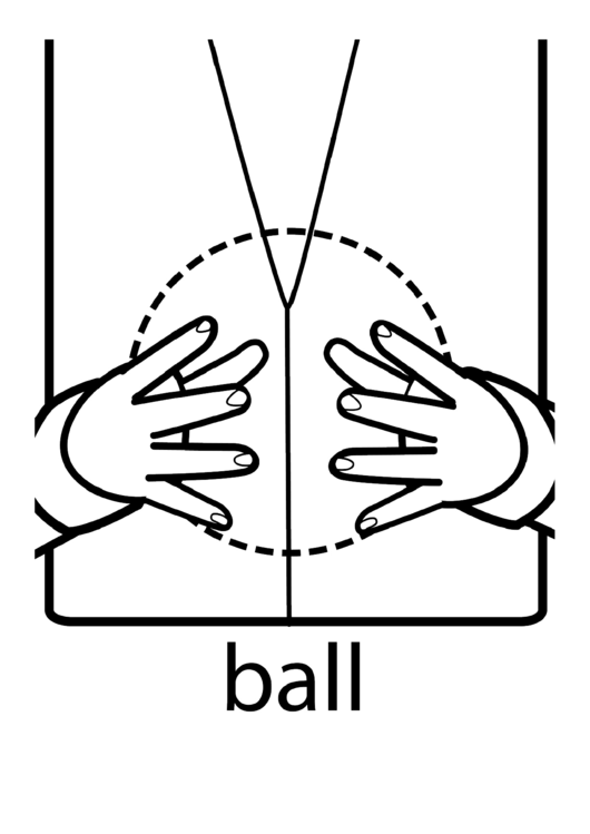 Ball Sign (Sign Language Words) Printable pdf