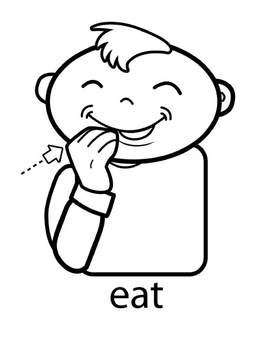 Eat Sign Template Printable pdf
